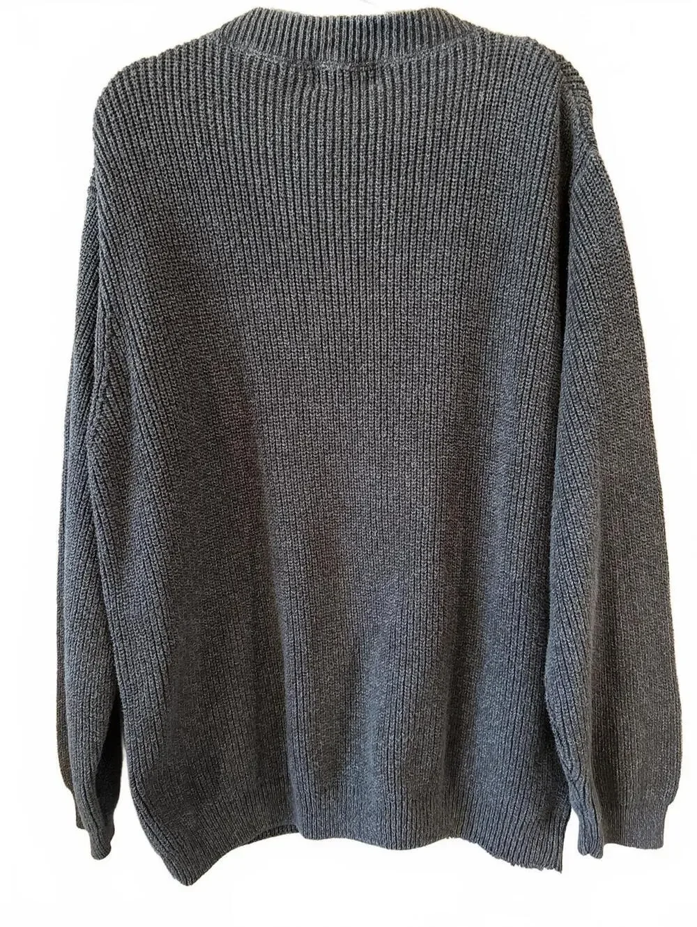 Eddie Bauer Men's XL Gray Cotton Acrylic Knit Sweater Pullover